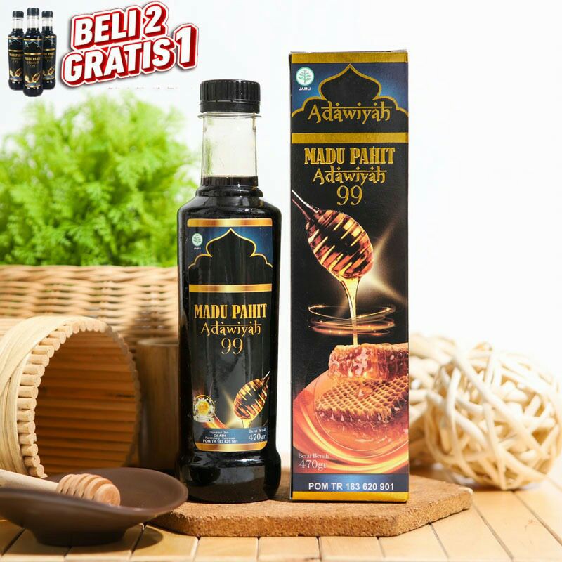 

BELI 2 GRATIS 1 - Madu Pahit Adawiyah 99 Madu Hitam Pahit 100% ASLI - OBAT DIABETES OBAT ASAM URAT OBAT KOLESTEROL / MADU HITAM PAHIT PROPOLIS
