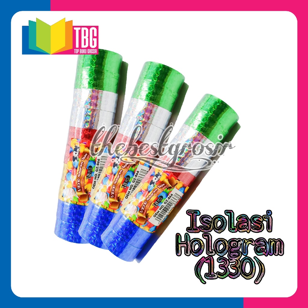 

1 SLOP ISOLASI 1/2x10 HOLOGRAM SON/ ISOLASI WARNA METALIC/ RAINBOW TAPE/ ISOLASI BLINK - BLINK/ ISOLASI WARNA/ ISOLASI KECIL (R-1330)