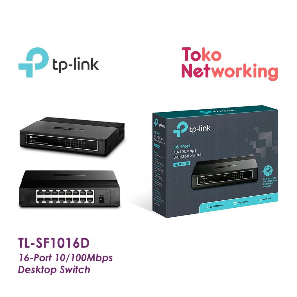 TP-LINK TL-SF1016D: 16-Port 10-100Mbps Desktop Switch sf1016d 1016d