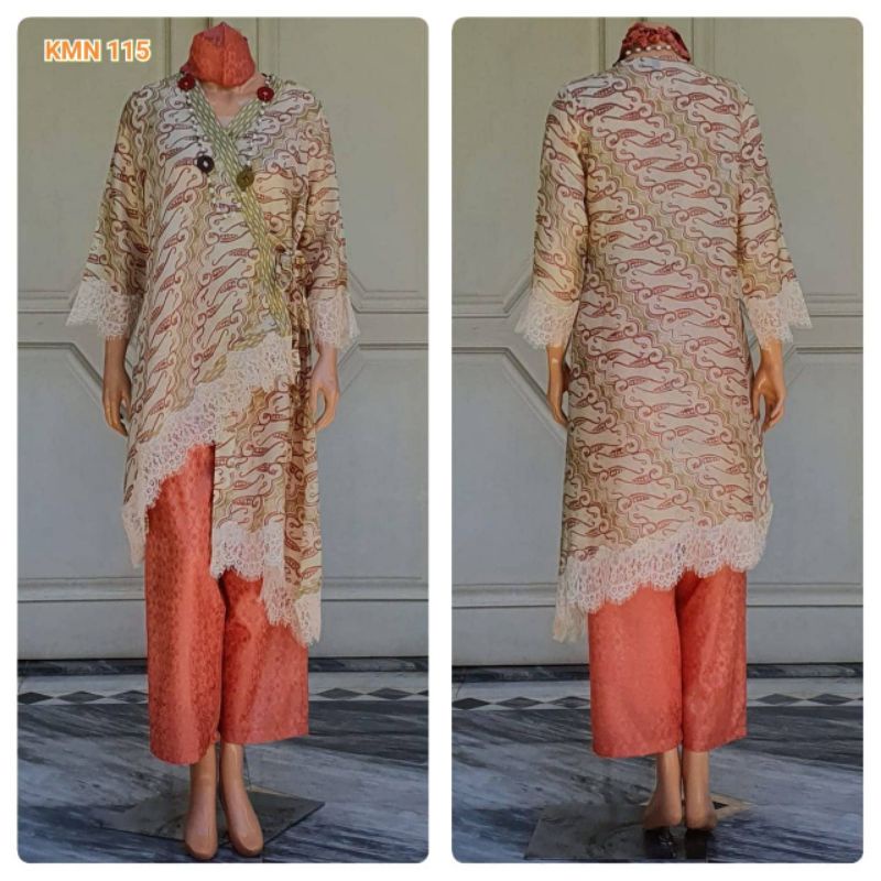 stelan batik modern terbaru / set batik kulot viscose / batik brokat cantik / set batik kondangan