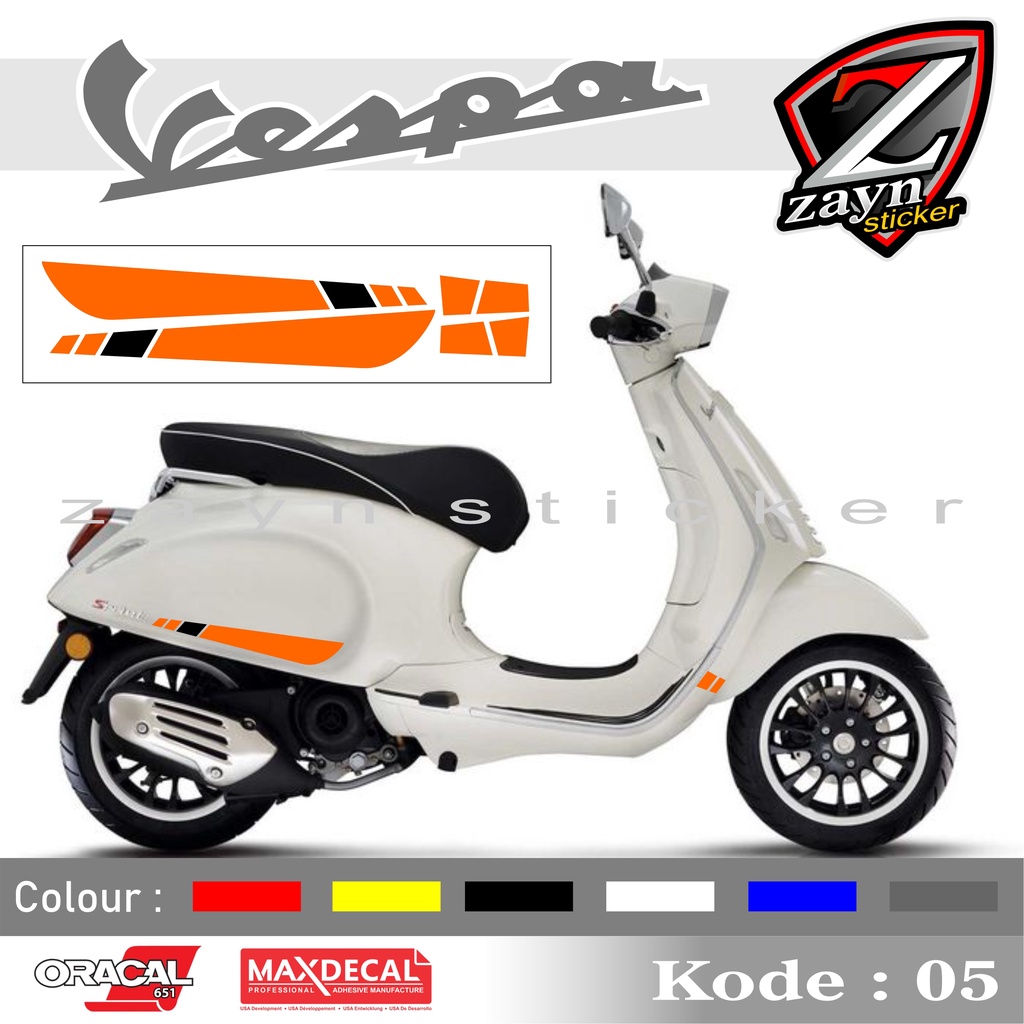 TERMURAH, STIKER LIST CUTTING STICKER STRIPING VESPA UNIVERSAL MINIMALIS 05