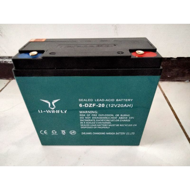 AKI MOTOR / SEPEDA LISTRIK UWINFLY/EXOTIC 12V/20A