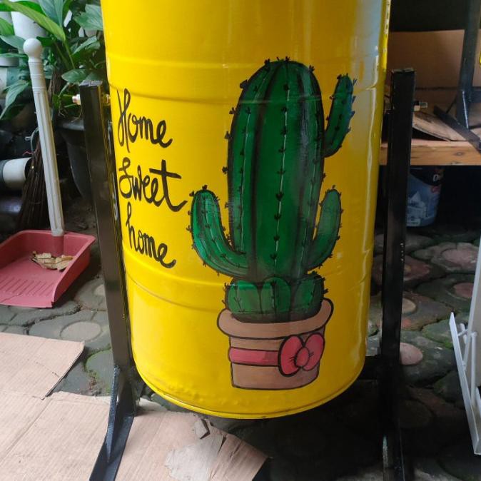 tong sampah drum besi