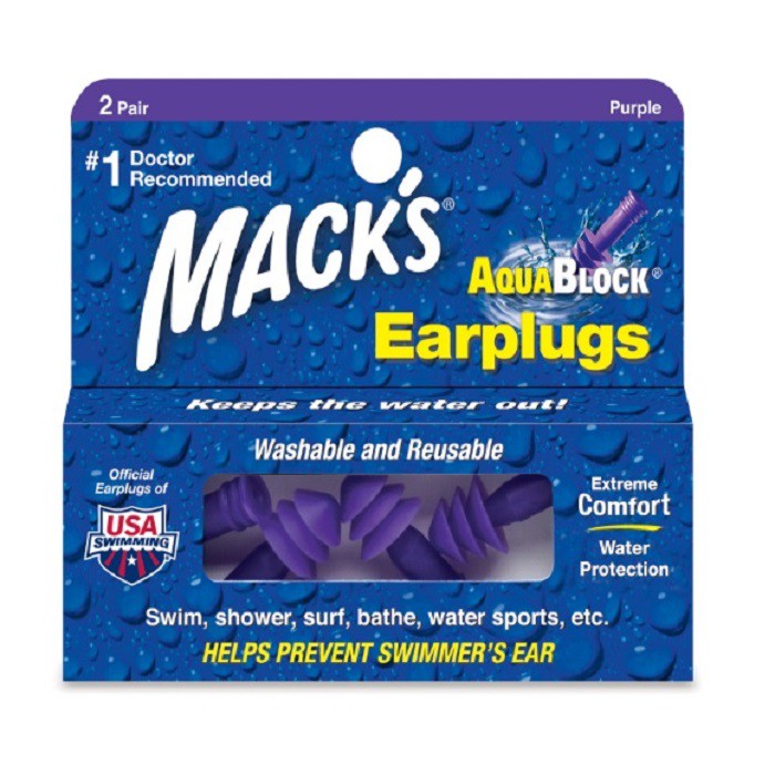 Macks Aqua Block USA Pelindung Telinga dari kemasukan air saat Renang, Water Sport, Mandi