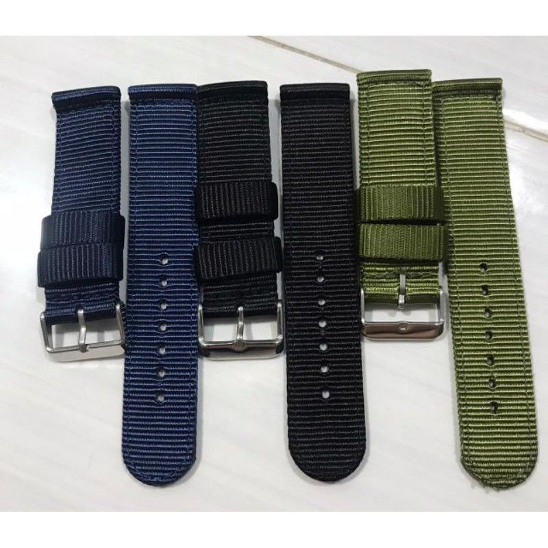 tali jam kanvas/nylon tali jam tangan kanvas