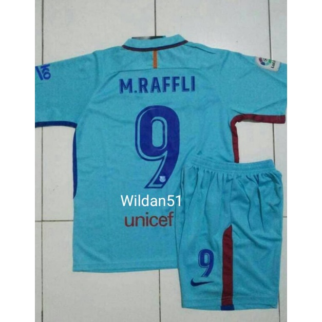 Jersey Barca Barcelona Kids Anak Away + NAMESET 2018/2019 Grade Ori