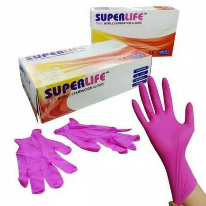 Safeglove Nitrile Black, Blueple, White, Pink OneMed ECERAN per 10pcs