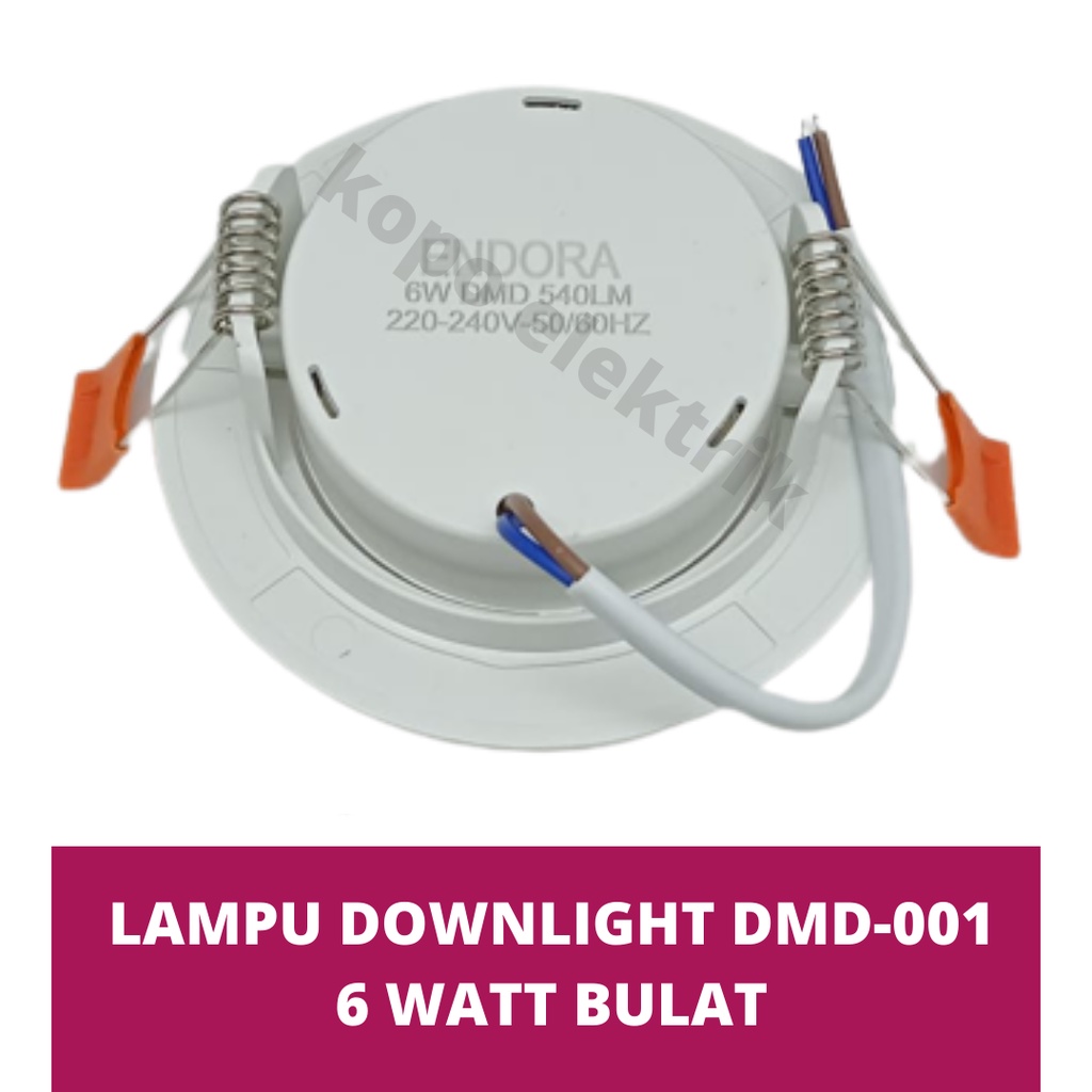 Lampu Downlight Spotlight Rotary 6 watt Bulat