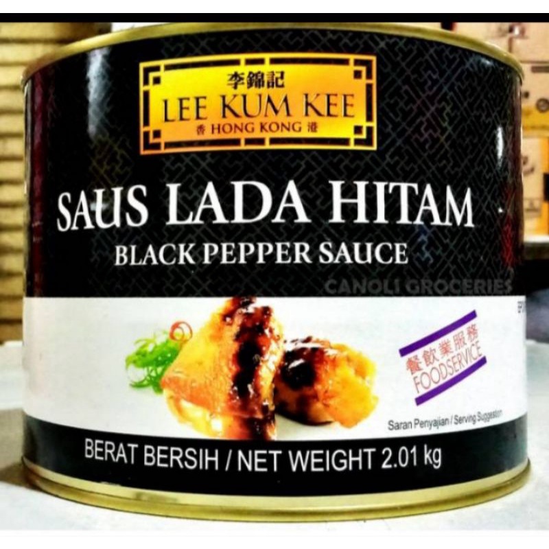 Lee kum kee black pepper sauce hitam / saus lada hitam 2.01kg