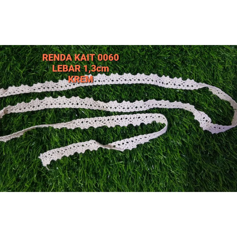 RENDA KAIT 0060 LEBAR 1,3CM ISI 9 METER