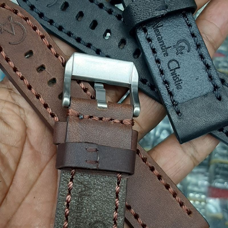 Strap Kulit tali jam tangan Alexandre Christie dan Expedition