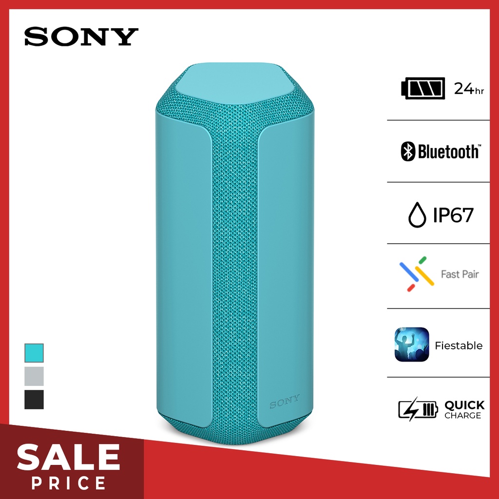Speaker Sony SRS-XE300 X-Series Speaker Bluetooth Mega Bass Battery Up to 24h For Android &amp; IOS - Blue Portable Wireless Speaker