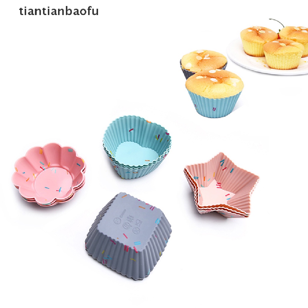 12 Pcs Cetakan Kue Muffin Cupcake Bahan Silikon