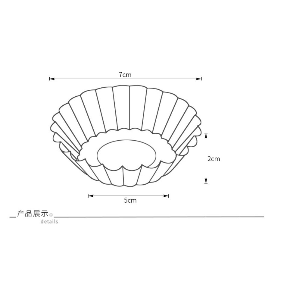 Adda Home - Cetakan Muffin Kue Pie Anti Lengket Egg Tart Cup Aluminium Foil Alat Panggang