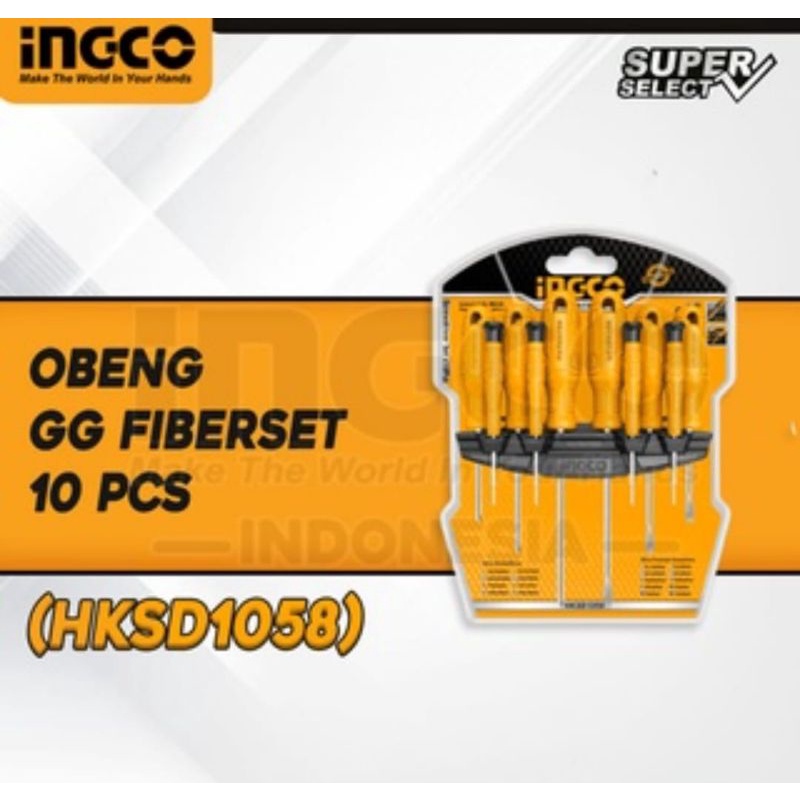 OBENG GAGANG FIBER SET 10PCS INGCO