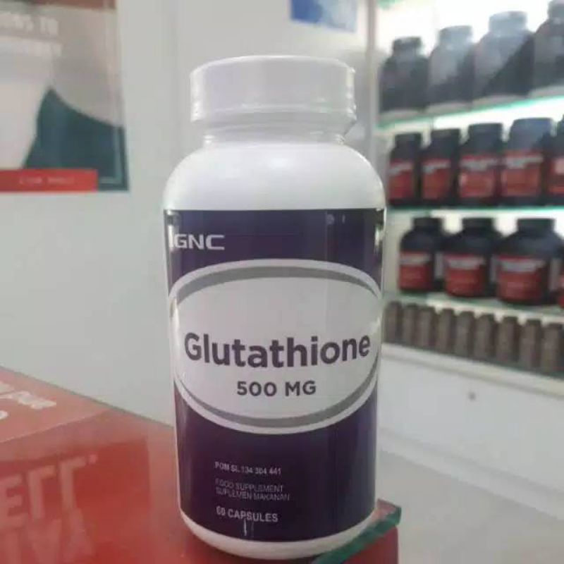 Suplemen Gnc glutathione L plus 500mg original obat pemutih kulit badan crystal tomato lynae_mazthio
