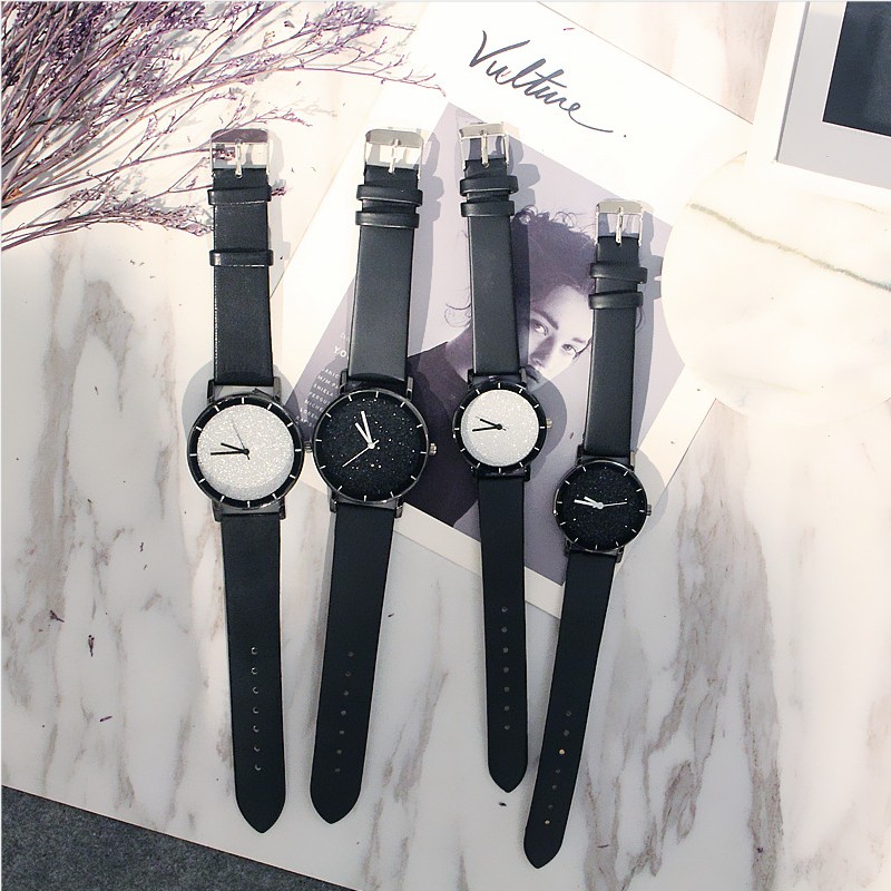 Watchyou Jam Tangan Couple Retro Casual Simple Gaya Korea untuk Wanita Star Couple Watches