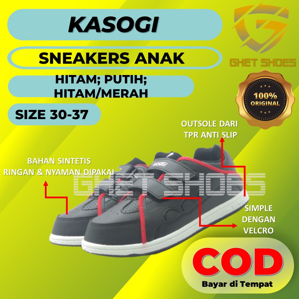 Sepatu Sneakers Sneaker Anak Cowok Laki Laki Terbaru Kasogi