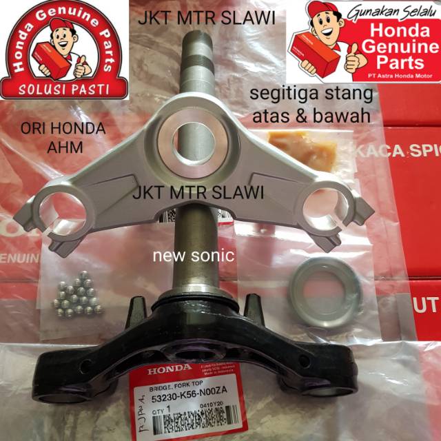 stem sub comp assy segitiga stang komplit new sonic sonic 150 f1 ori honda ahm