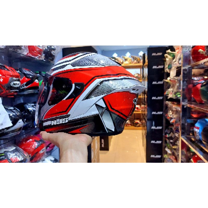 HELM NJS KAIROZ ZENITH 2 VISOR-White red