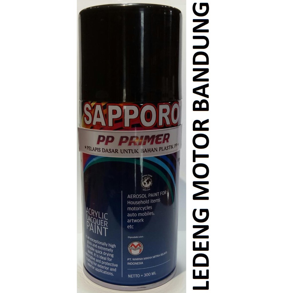 Sapporo PP Primer Cat Semprot Aerosol Saporo Epoxy Dasar Plastik Kulit Jeruk