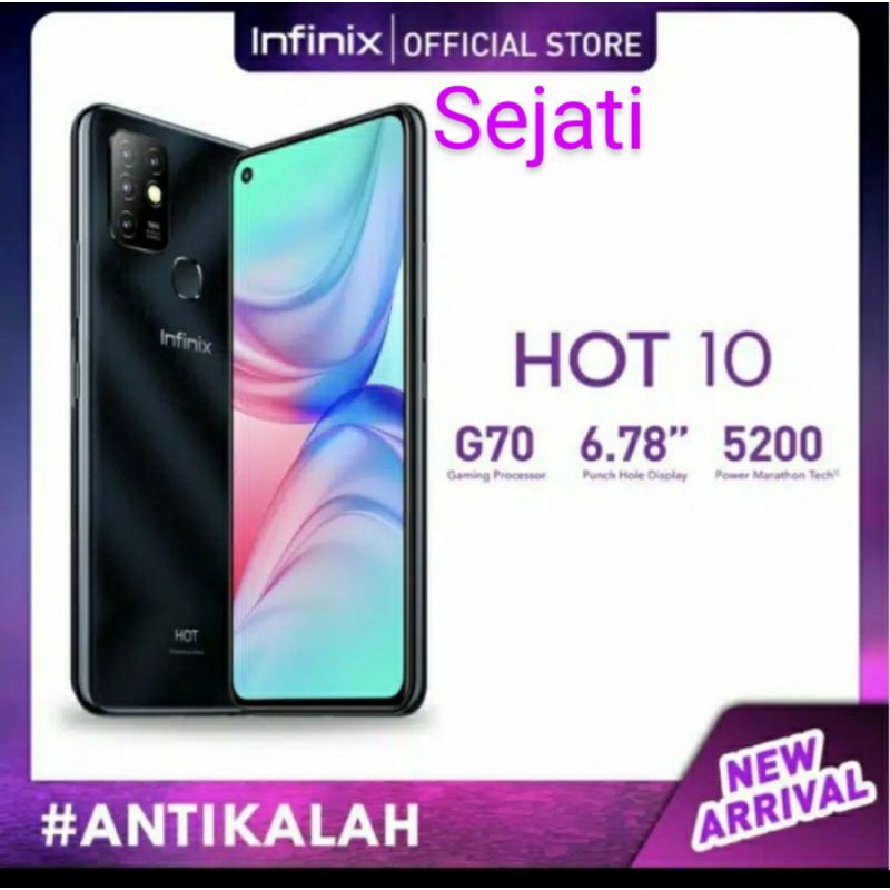 HP Infinix Hot 10 4/128 New Garansi Resmi