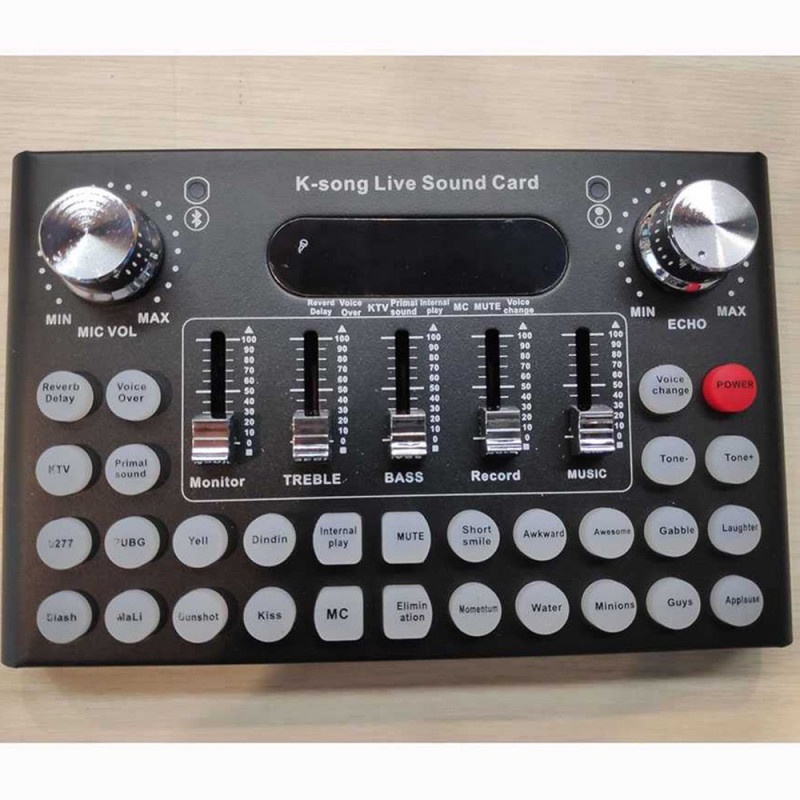 Sound Card Amplifier Mixer USB Live Broadcast Recording Rechargeable