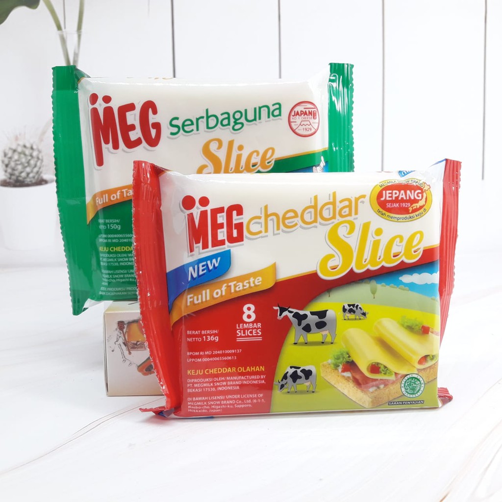 Keju Meg Cheddar, Serbaguna Slice isi 8, 10 slices