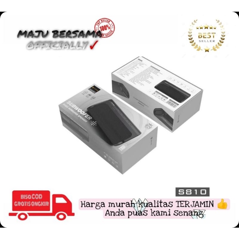 MB - Speaker Bluetooth Lenyes S810 80W Tws Bombass DSP hi-fi Original