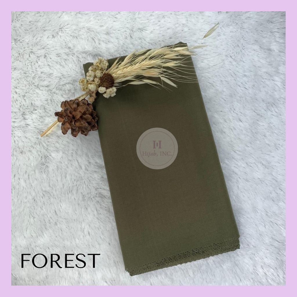 Hijabinc - Athalia Square Hijab Paris Premium Quality-Forest