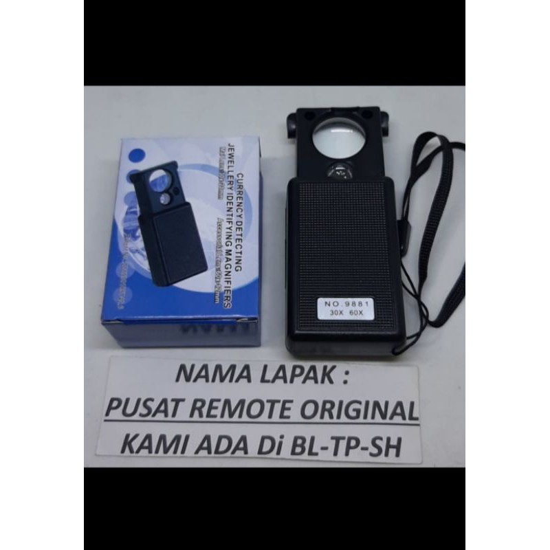 KACA PEMBESAR MEGNIFER LUP 60X ADA LAMPU CEK UANG NYA ORIGINAL