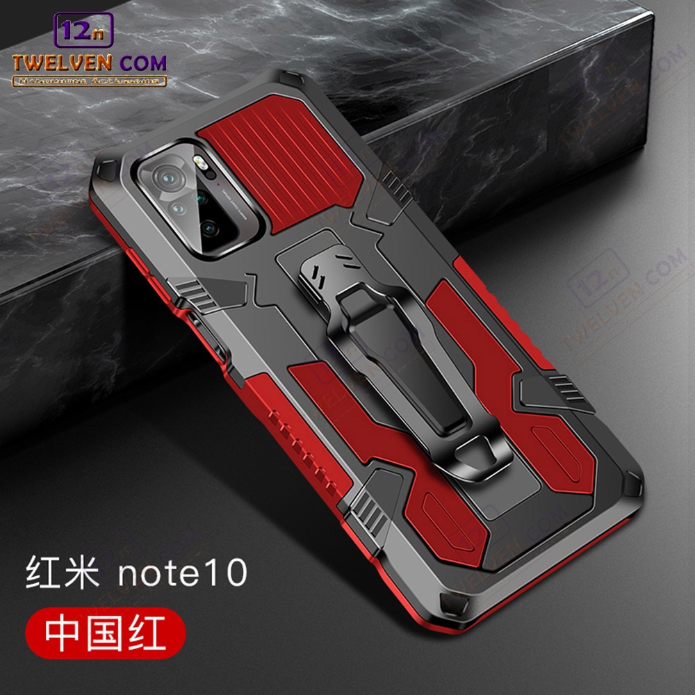 Case Shockproof Xiaomi Redmi Note 10 Armor Hardcase Stand Clip