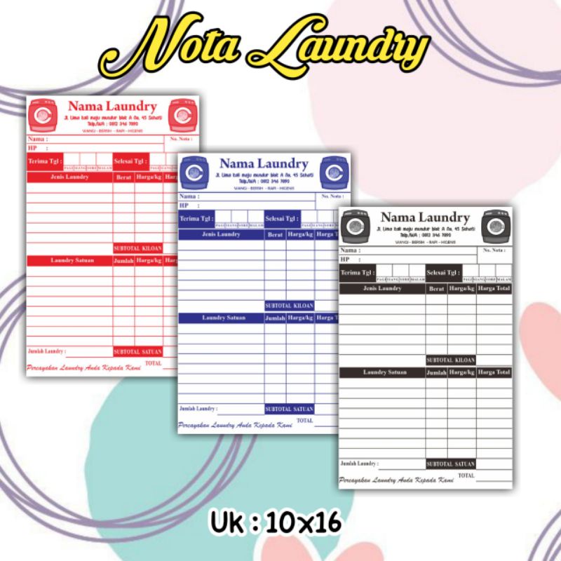 

NOTA LAUNDRY 006 UK 10X16 ATAU 1/4 FOLIO