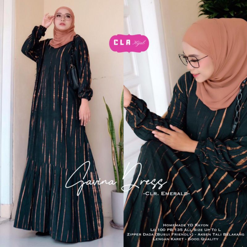 Gavina Gamis Motif Tie Dye Rayon by Cla