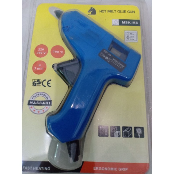HOT MELT GUE GUN / LEM TEMBAK MASSAKI 15WATT IMPORT ( KUALITAS BAGUS)