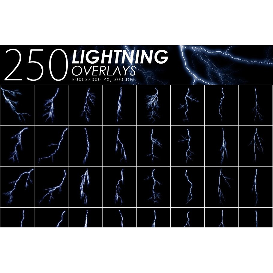 525 Rain Snow Lightning Overlays - JPEG Ultra HD