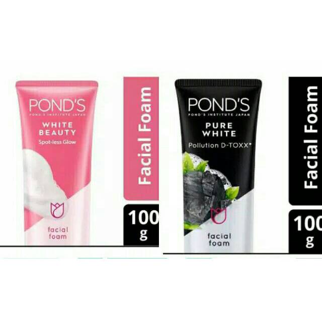 PONDS Facial Foam 100gr 50gr Bright Beauty / Pure Bright / Sun Dullness / Tone Up / Whip