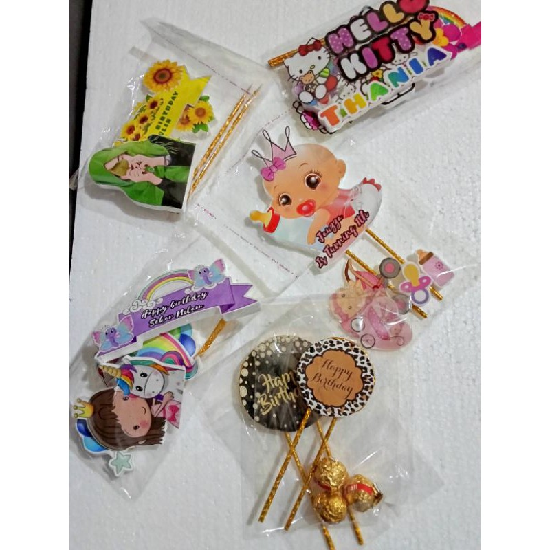 Topper cake/topper cake karakter/topper cake murah/hiasan kue tart/topper custom