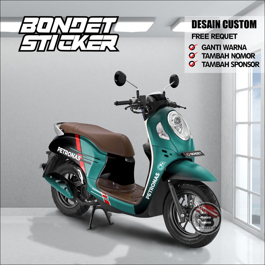STICKER SCOOPY - DECAL MOTOR HONDA SCOOPY PETRONAS NEW FULL BODY