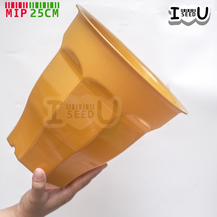 Pot Bunga Tinggi Warna Gold 25cm - MIP