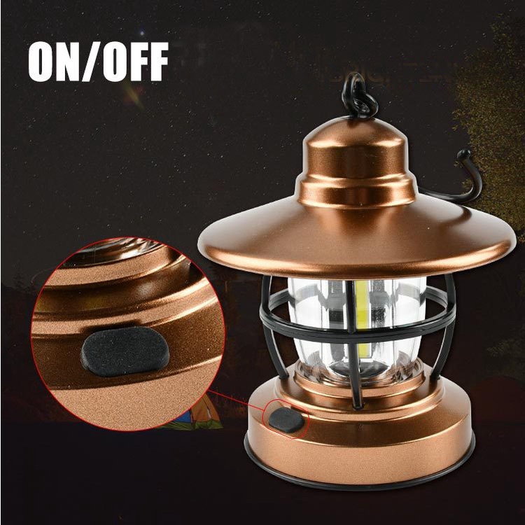 Lampu Gantung LED Retro Portable Anti Air Gaya Nordic Untuk Camping / Outdoor