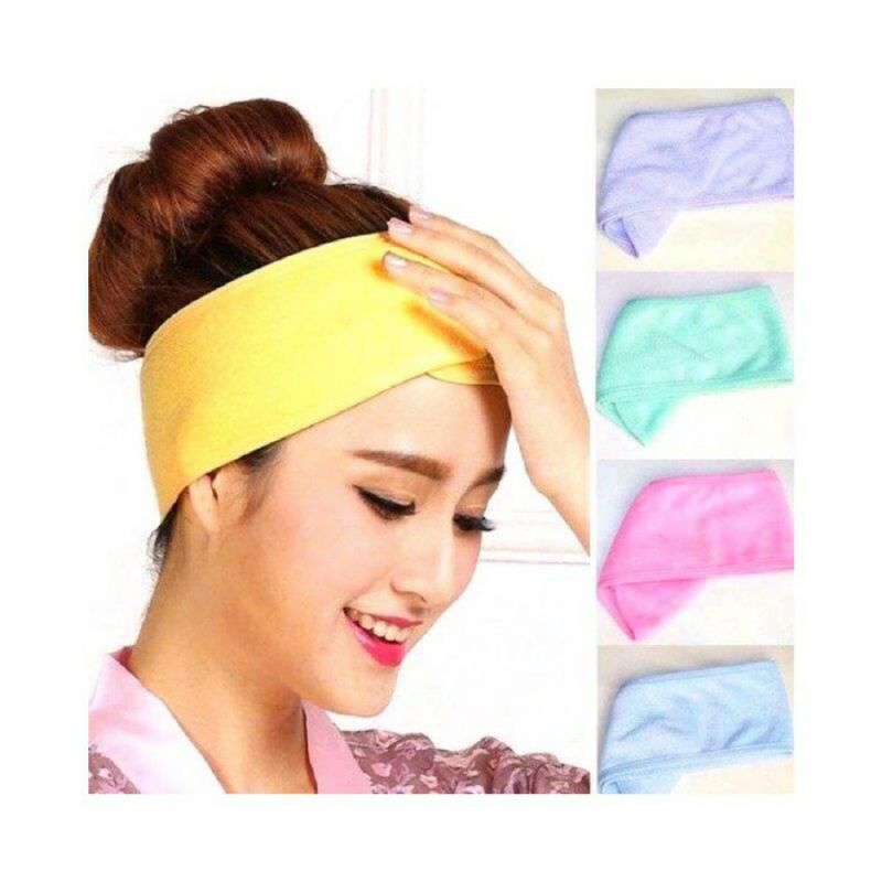 (COD) Handuk Facial / Bandana Rambut / Bando Mandi / Bando Makeup TERMURAH