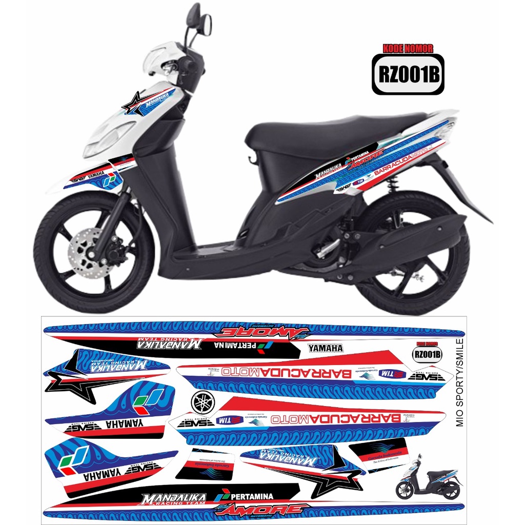 STIKER STRIPING MIO SPORTY / SMILE / GARNIS / VARIASI MANDALIKA / STIKER MANDALIKA / DECAL MIO EGO
