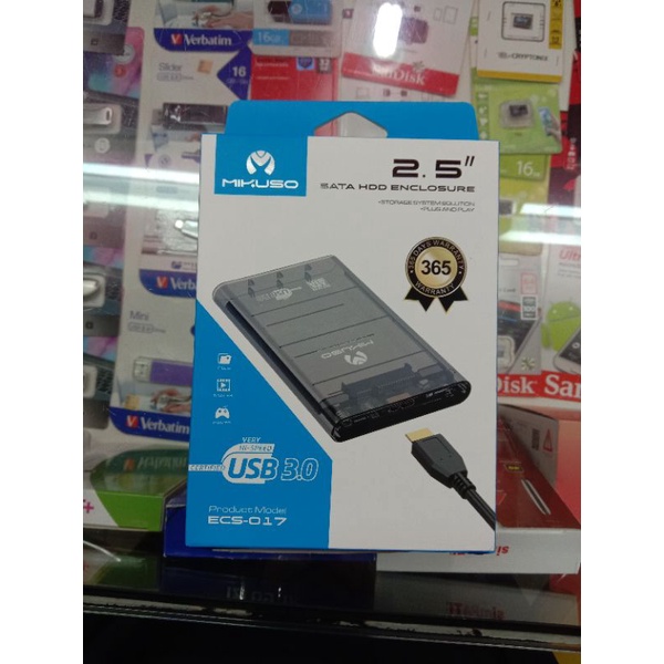 CASE HDD MIKUSO TRANSPARANT 3.0 USB 2.5&quot;