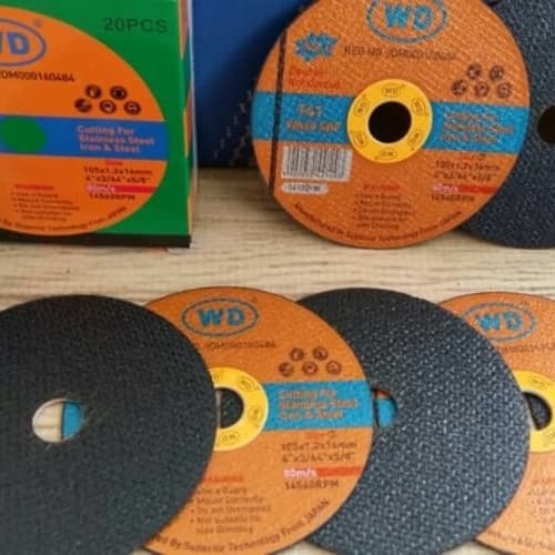 Mata Gerinda Potong 4 Inch WD Original Batu Gerinda Tangan Resibon Potong Besi Pipa Kawat Stainless