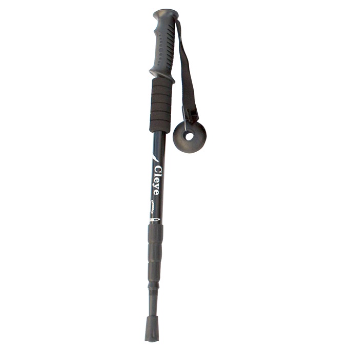 Cleye Tongkat Hiking Trekking Telescopic 4 Section E4103 HITAM