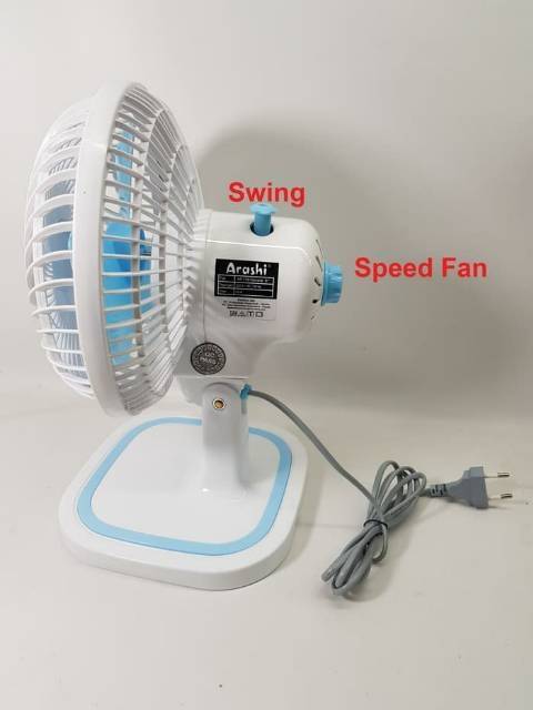 ARASHI kipas Angin Desk Fan/ Kipas Angin Meja 8Inch Swing General Fan AR138 25Watt