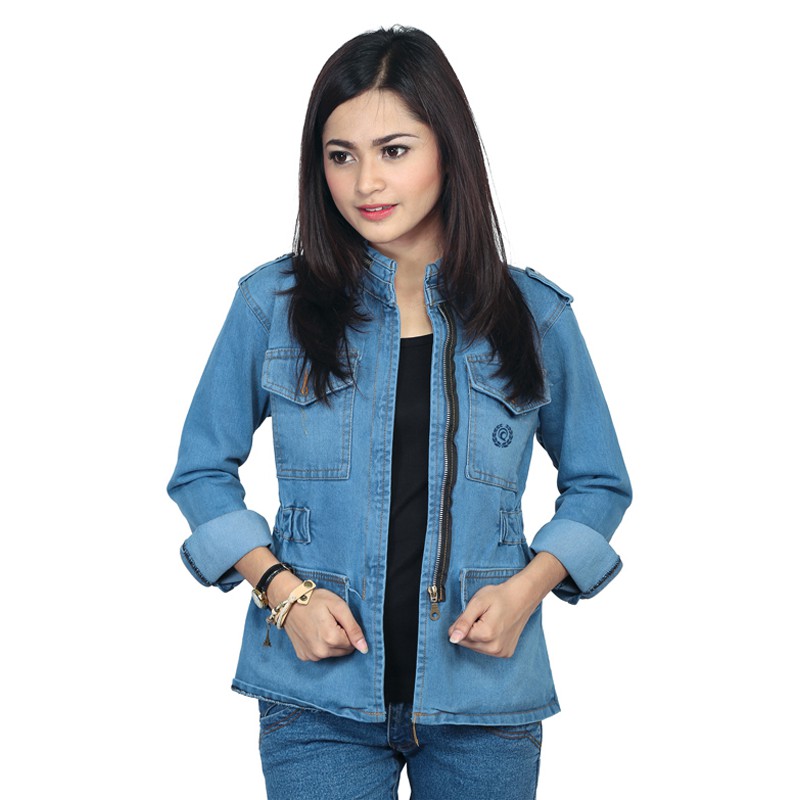 RAINDOZ Jaket Denim Casual Wanita Cewek RNU 105 Shopee 