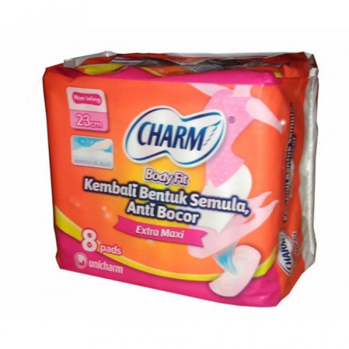 Charm Body Fit Extra Maxi Non Wing 1p 8p 10p Safe Night Nyenyak Sampai Pagi 10p 6p