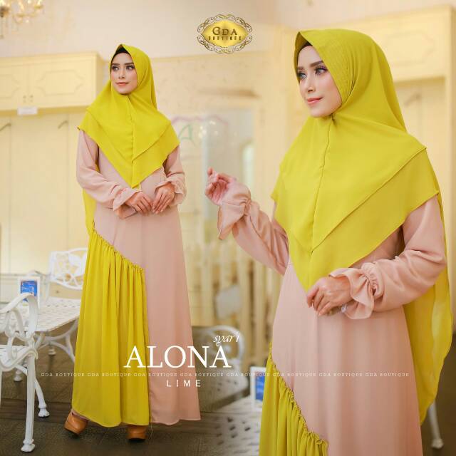 BUTIK KAYARA Gamis hijab abaya syari syar'i premium branded original ori ALONA BY GDA BOUTIQUE